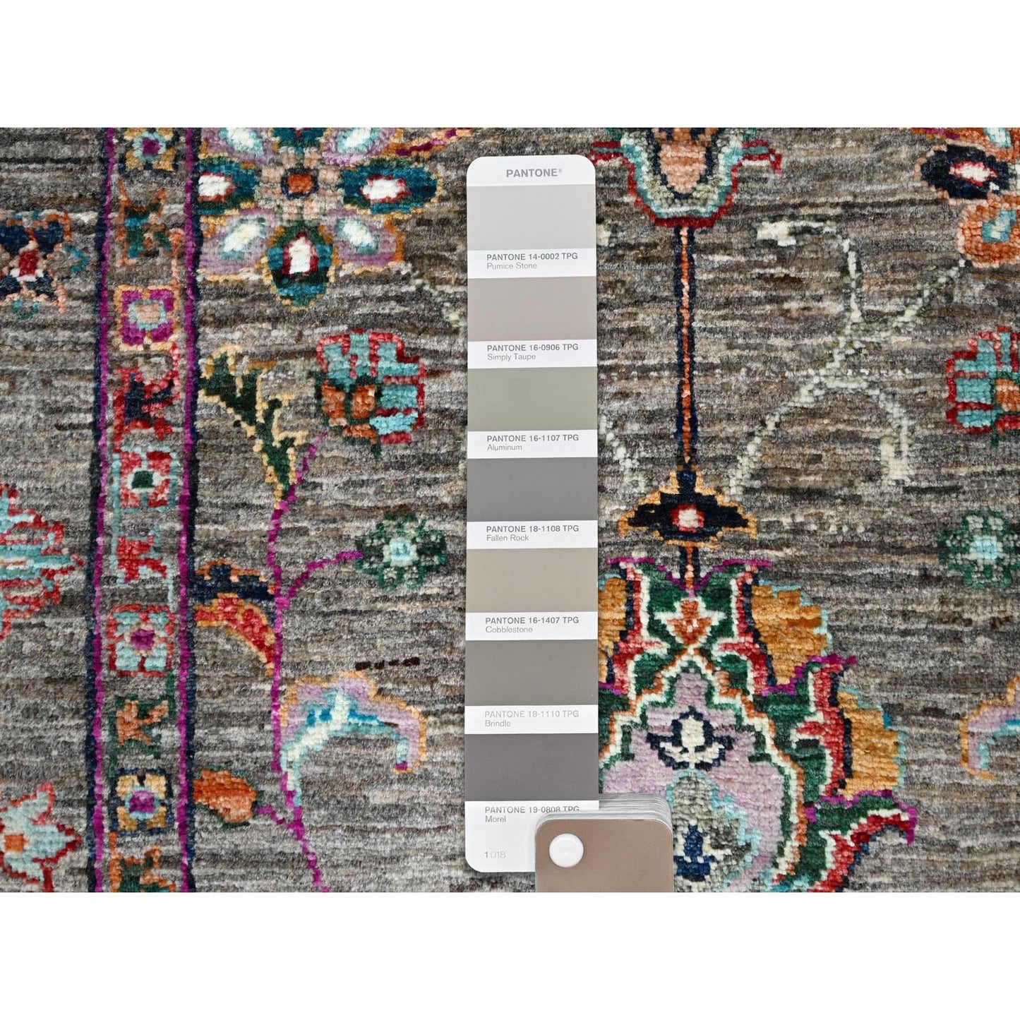 4'1"X6' Gay Hand Knotted Densely Woven Sultani Pomegranate Wool Rug