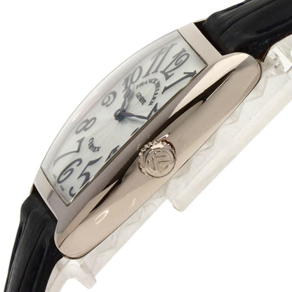 Franck Muller Tonneau Curvex Watches 7502Qz K18 White Gold/Leather Boys