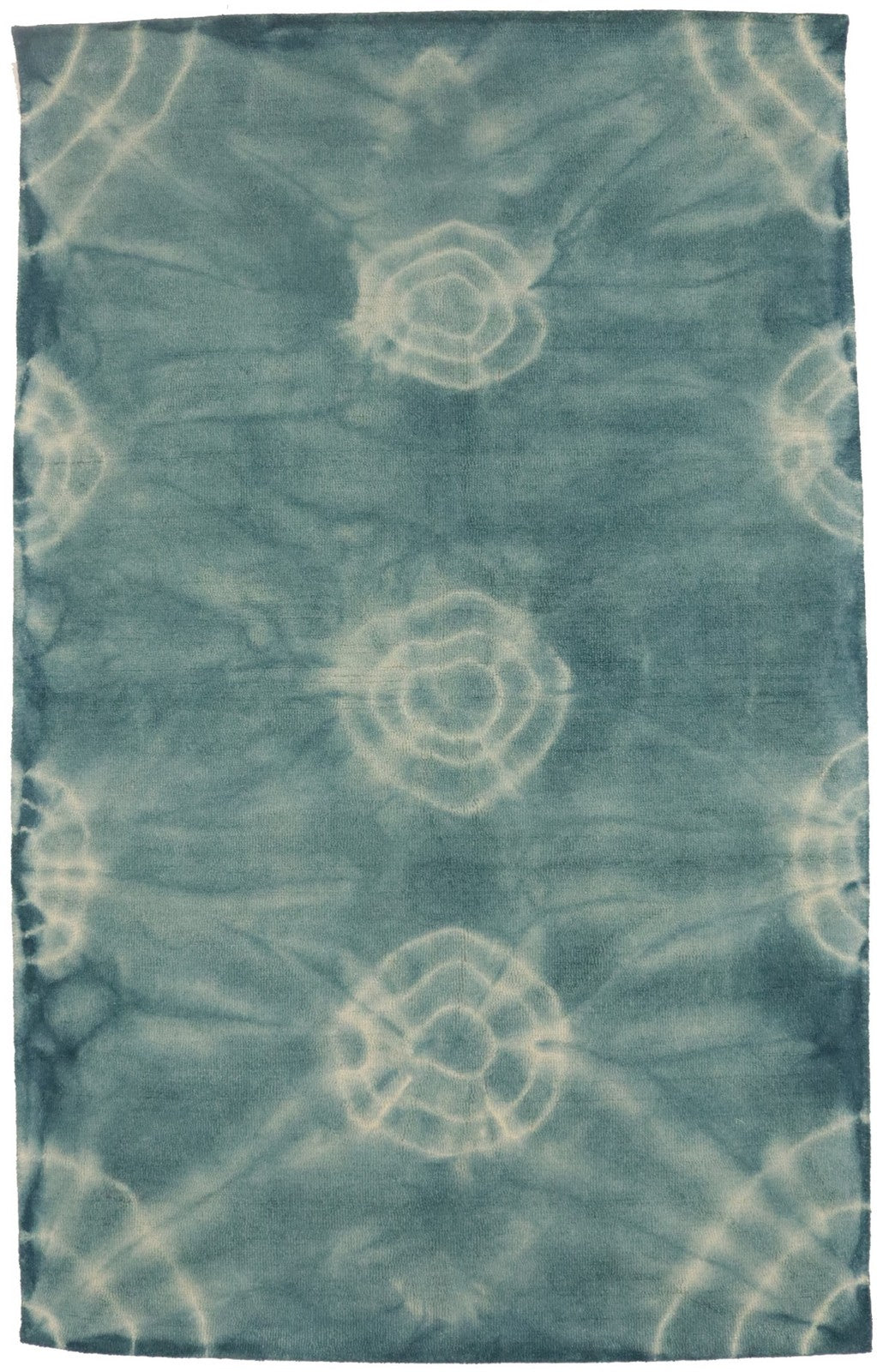 ft rug dark teal tie-dye contemporary design carpet foyer decor