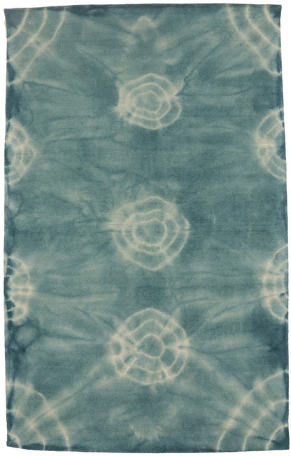 ft rug dark teal tie-dye contemporary design carpet foyer decor