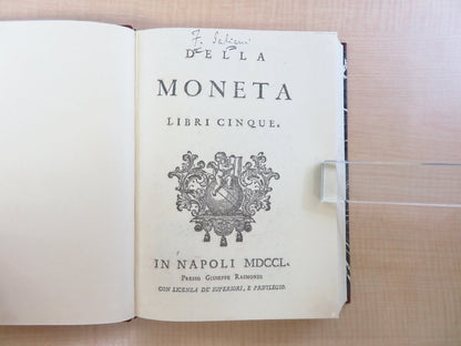 Ferdinando Galiani Della Moneta (Complete In 2 Volumes, 1986 Facsimile Edition)