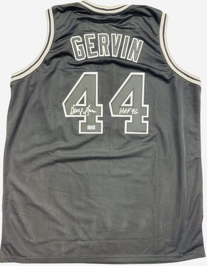 George Gervin Autographed Spurs Custom Jersey