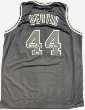 George Gervin Autographed Spurs Custom Jersey
