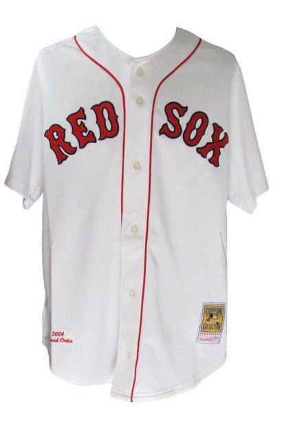 David Ortiz Autographed Mitchell & Ness 2004 Ws Jersey Red Sox Beckett 177080