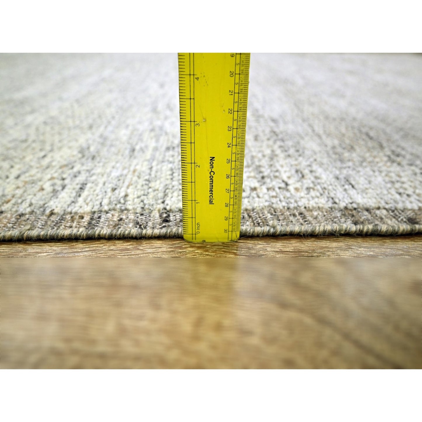 6'X9' Wood Brown Hand Knotted Rug Pure Wool Oxidized Grass Design Oriental