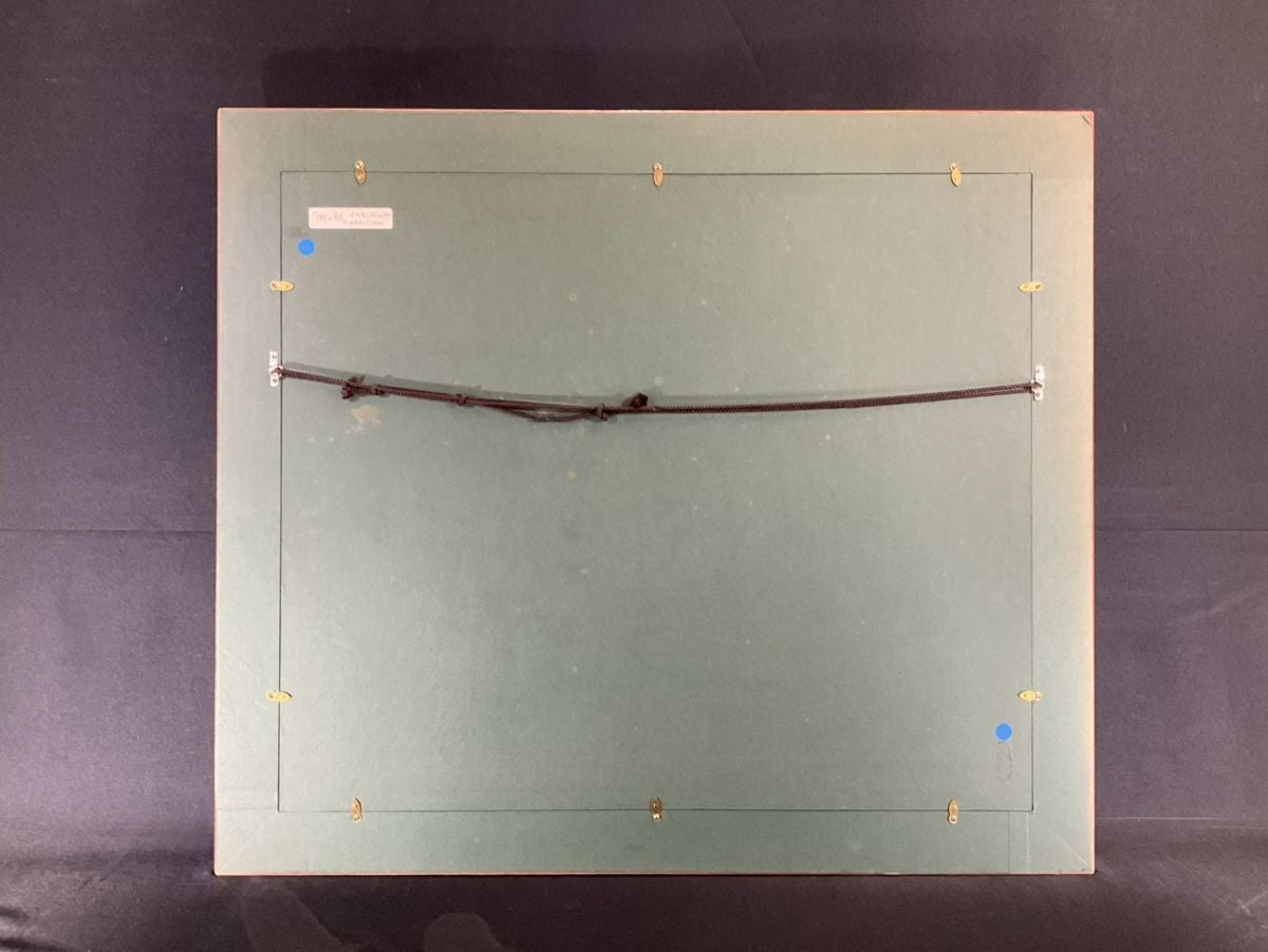 Framed Escudie Original Oil Painting 15F Autumn Lake French Landscape Large