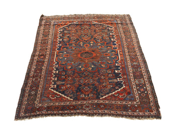 Antique Tribal Farmhouse Wool Rug Oriental Foyer