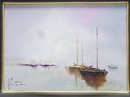 Francisco Carretero (1946- Spain) Signed Original Oil Painting Framed Seascape