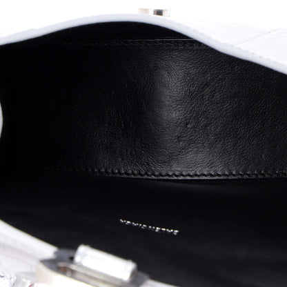 Balenciaga Hourglass Top Handle Bag Crocodile Embossed Leather Xs