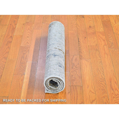 2'6"X4'1" Wool Denser Weave Hand Knotted Abstract Design Rug