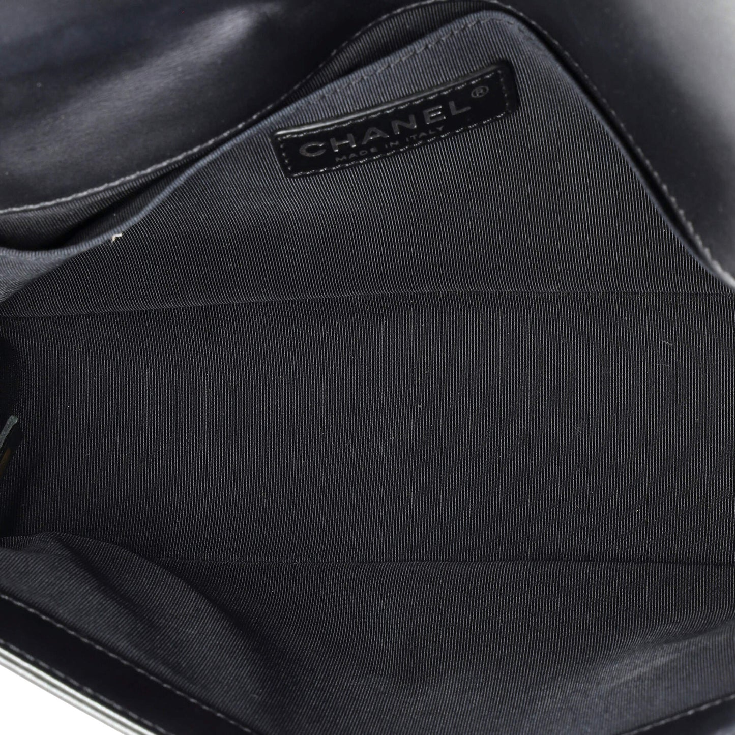 Chanel Boy Flap Bag Chevron Patent Old Medium