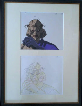 Vintage Rurouni Kenshin - Shishio Makoto Cel Animation Art Japanese Anime Framed