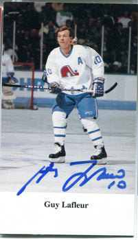 Guy Lafleur Autographed 3X5 Post Card