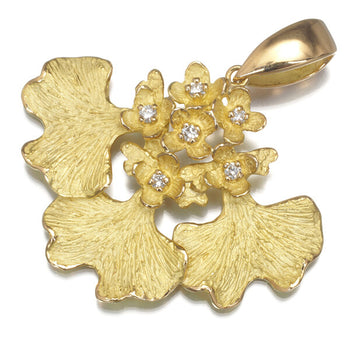 Ikeda Keiko Pendant Oncidium Diamond 0.12Ct