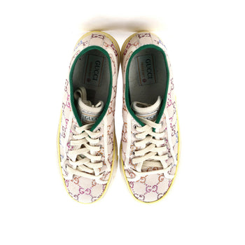 Gucci 1977 Women's Tennis Sneakers GG Lame Canvas with Crystals
