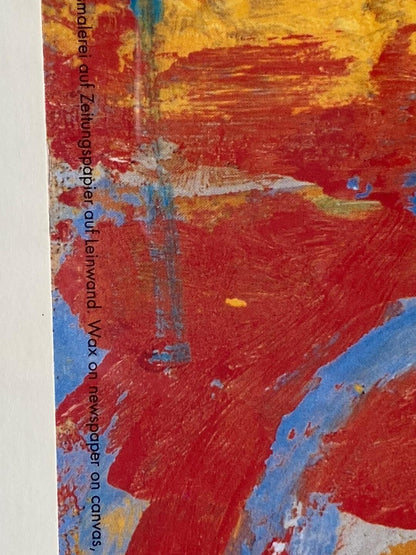 Zero Nine Wax on the newspaper on canvas Poster 1993 Framed - Jasper Johns