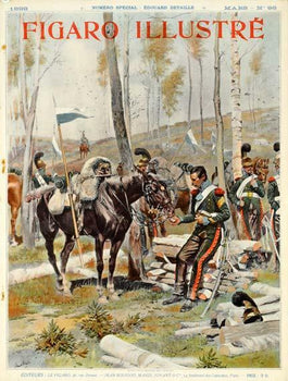 Original Vintage Poster Cavalry By Detaille For Figaro Illustre 1898