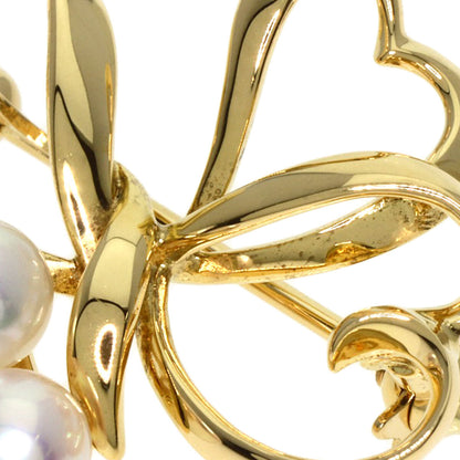 Mikimoto Brooch Pearl Pearl K18 Yellow Gold
