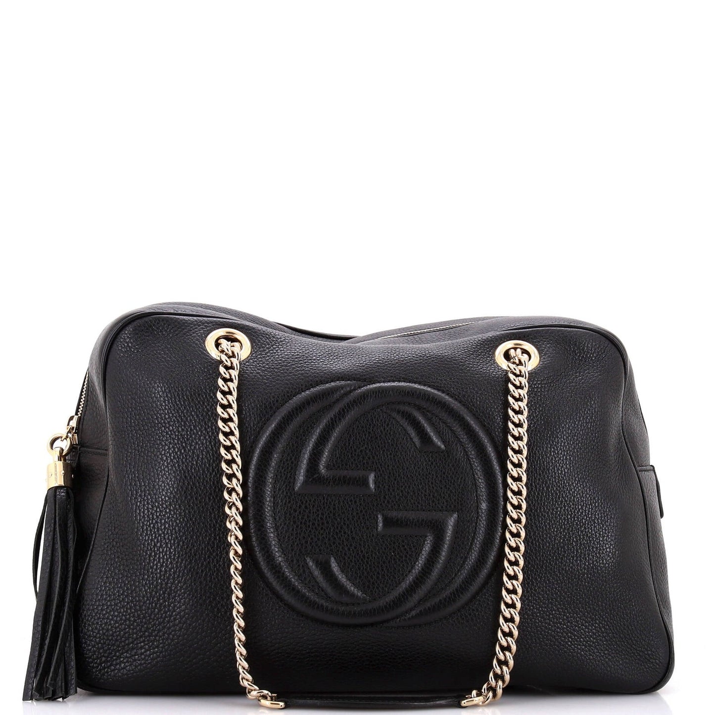 Gucci Soho Chain Zip Shoulder Bag Leather Medium