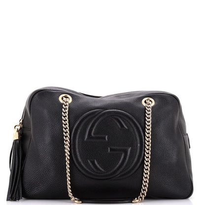 Gucci Soho Chain Zip Shoulder Bag Leather Medium