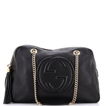 Gucci Soho Chain Zip Shoulder Bag Leather Medium