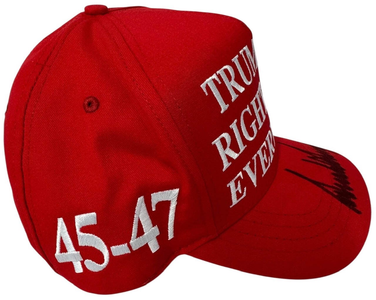Donald Trump Autographed Red Maga Hat Full Signature (Jsa)