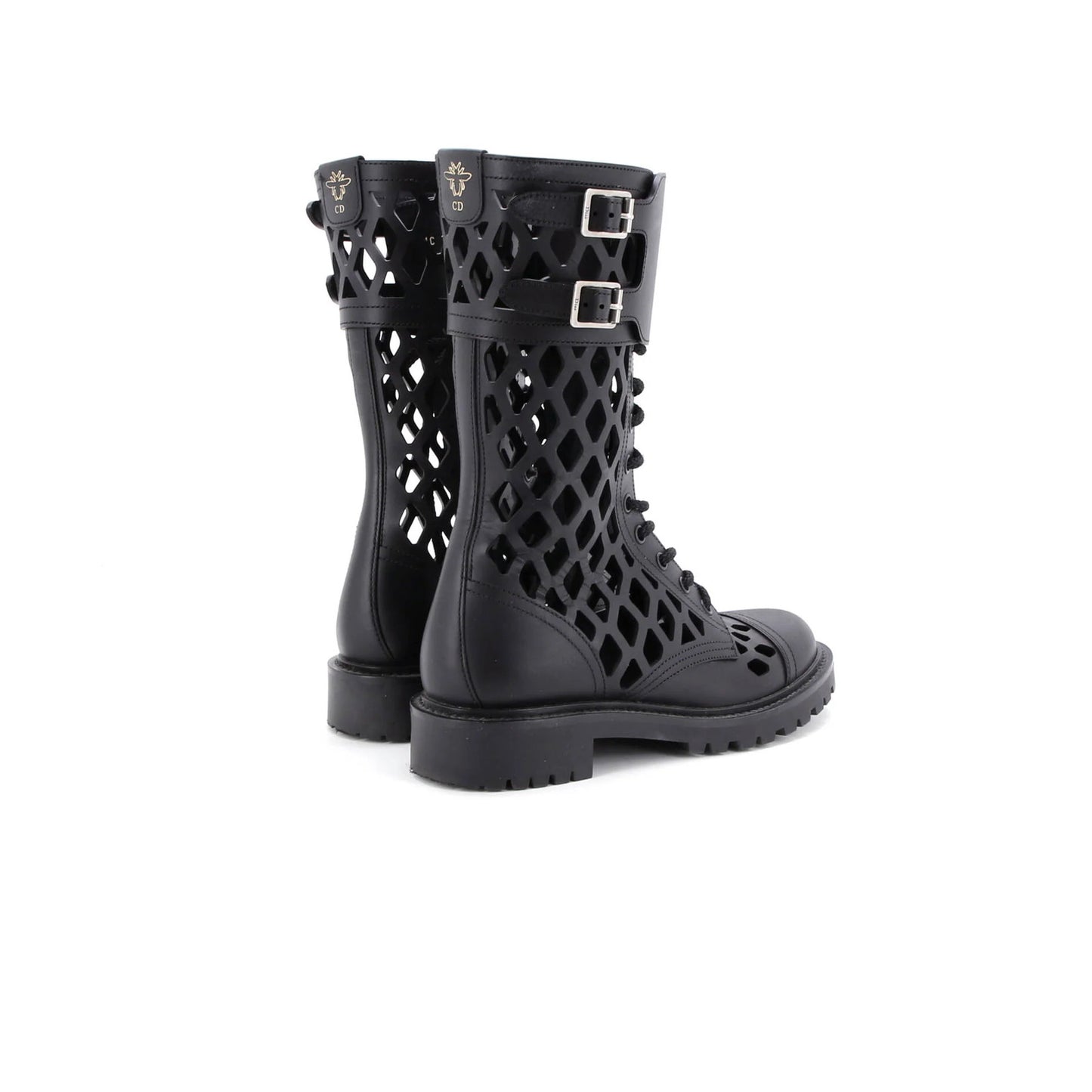 Christian Dior Women'S D-Trap Cut-Out Ankle Boots Leather