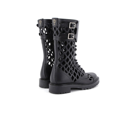 Christian Dior Women'S D-Trap Cut-Out Ankle Boots Leather