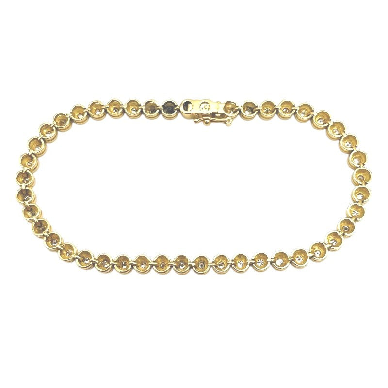 Diamond 1.0Ct Tennis Bracelet K18Yg