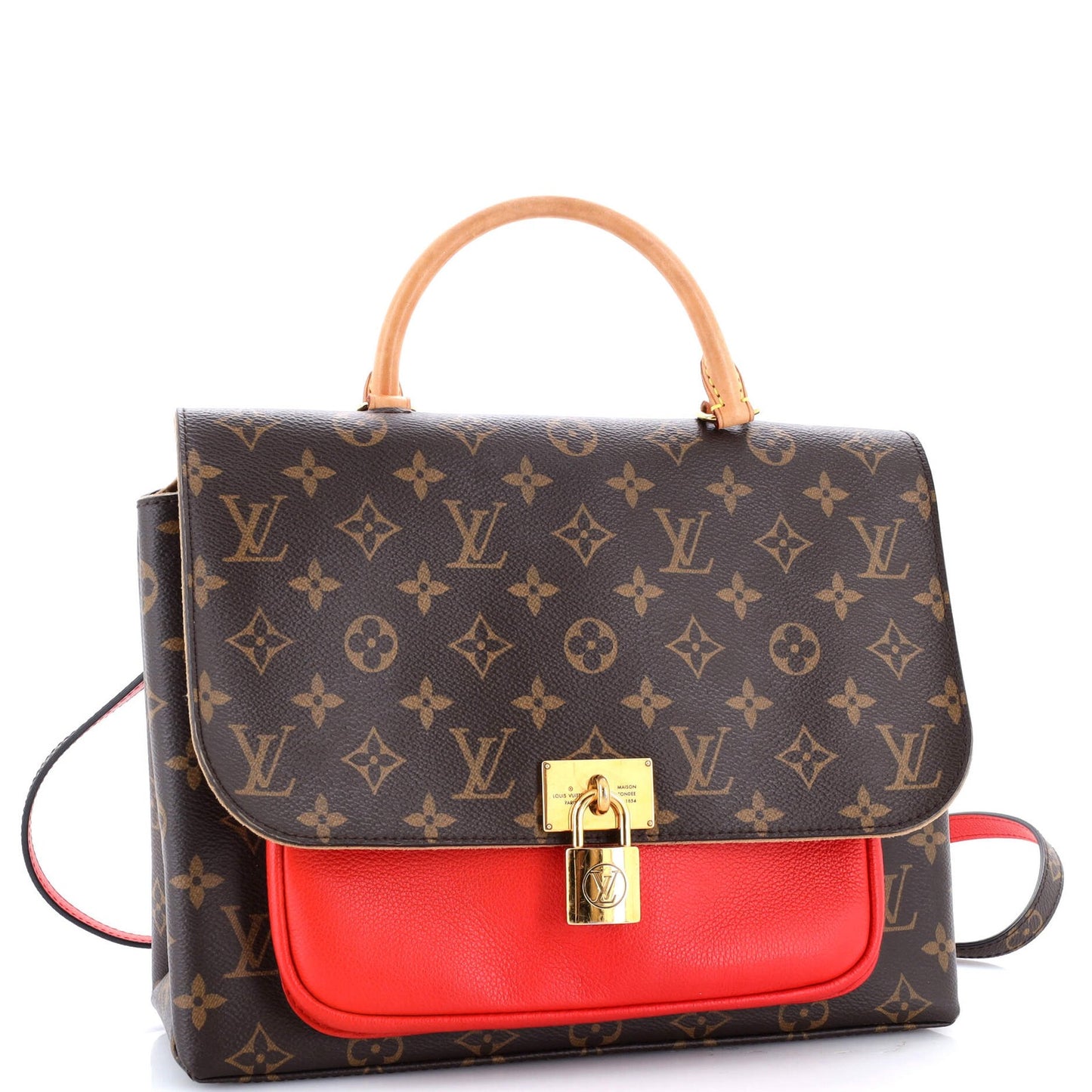 Louis Vuitton Marignan Handbag Monogram Canvas With Leather