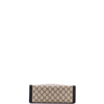 Gucci Padlock Chain Tote Gg Coated Canvas With Leather Small