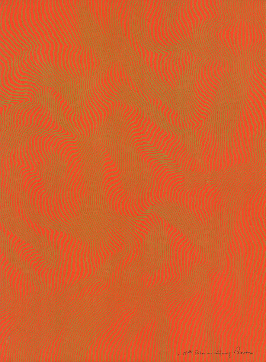 Henry Pearson Nue Orange Signed " Serigraph Contemporary