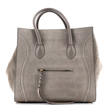 Celine Phantom Bag Crocodile Embossed Nubuck Medium