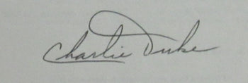 Astronaut Charlie Duke Autographed Book 10Th Man