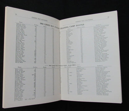 Vintage 1964 Green Bay Packers Press/Media Guide 194668