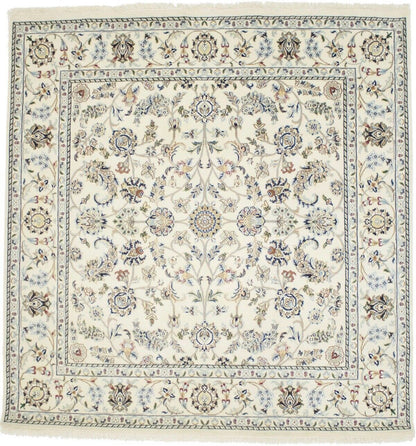 Handmade Indo-Nain Classic Floral Design Wool