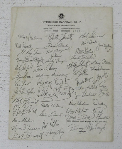 Bill Mazeroski Hof Signed/Auto 1961 Pittsburgh Pirates Yearbook Jsa 198646