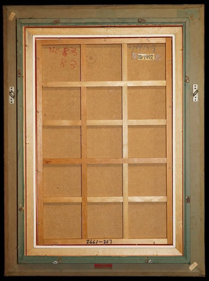 Vati Jozsef Original Hungarian Modern Oil Painting Flowers Of Happiness Signed