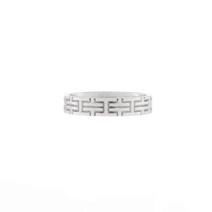 Hermes Kilim Ring 18K White Gold Small