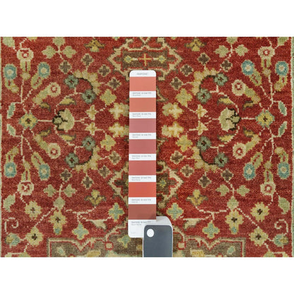 2'7"X18' Red Antiqued Haji Jalili Design Hand Knotted Wool Xl Runner Rug
