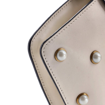 Gucci Broadway Pearly Bee Shoulder Bag Embellished Leather Mini