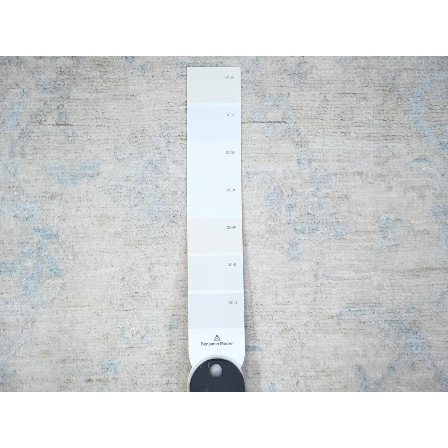 3'1"X5' Night White Wool Hand Knotted White Wash Peshawar Oriental Rug