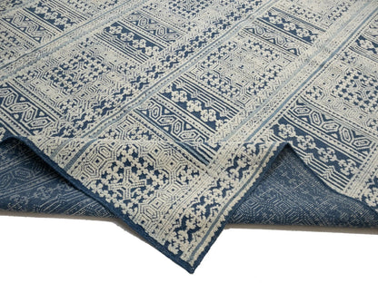 Large Modern Geometric Oriental Rug Cream