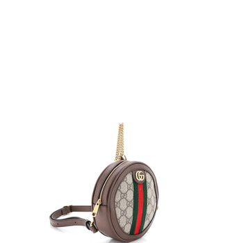 Gucci Ophidia Round Backpack Gg Coated Canvas Mini