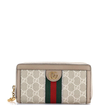 Gucci Ophidia Zip Around Wallet Gg Coated Canvas