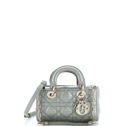 Christian Dior Lady D-Joy Bag Cannage Quilt Lambskin Micro