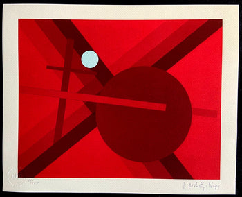 Laszlo Moholy-Nagy Lithograph Coa Signed Op Numbered By Hand 175Ex