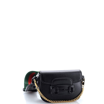 Gucci Horsebit 1955 Shoulder Bag Leather Super Mini