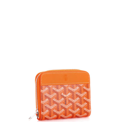 Goyard Matignon Zip Wallet Coated Canvas With Leather Pm
