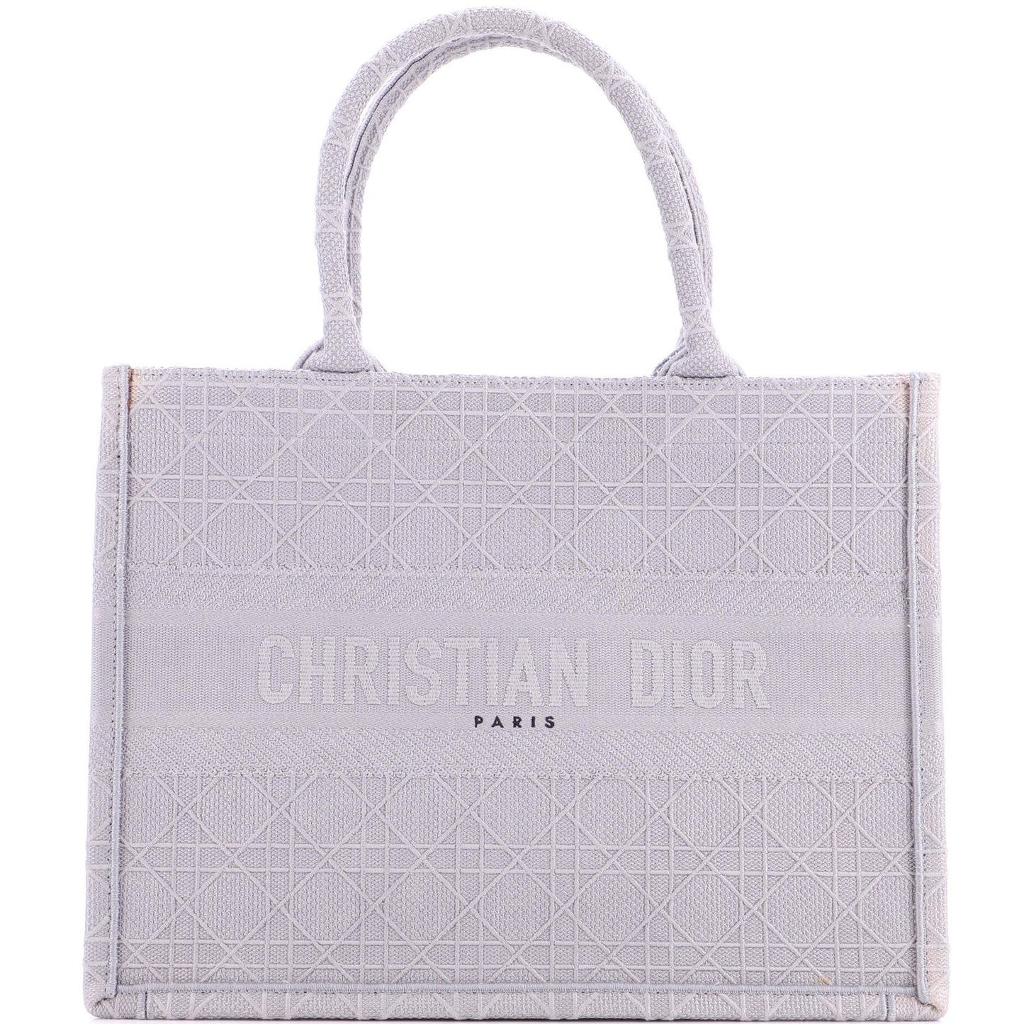 Christian Dior Book Tote Cannage Embroidered Canvas Medium